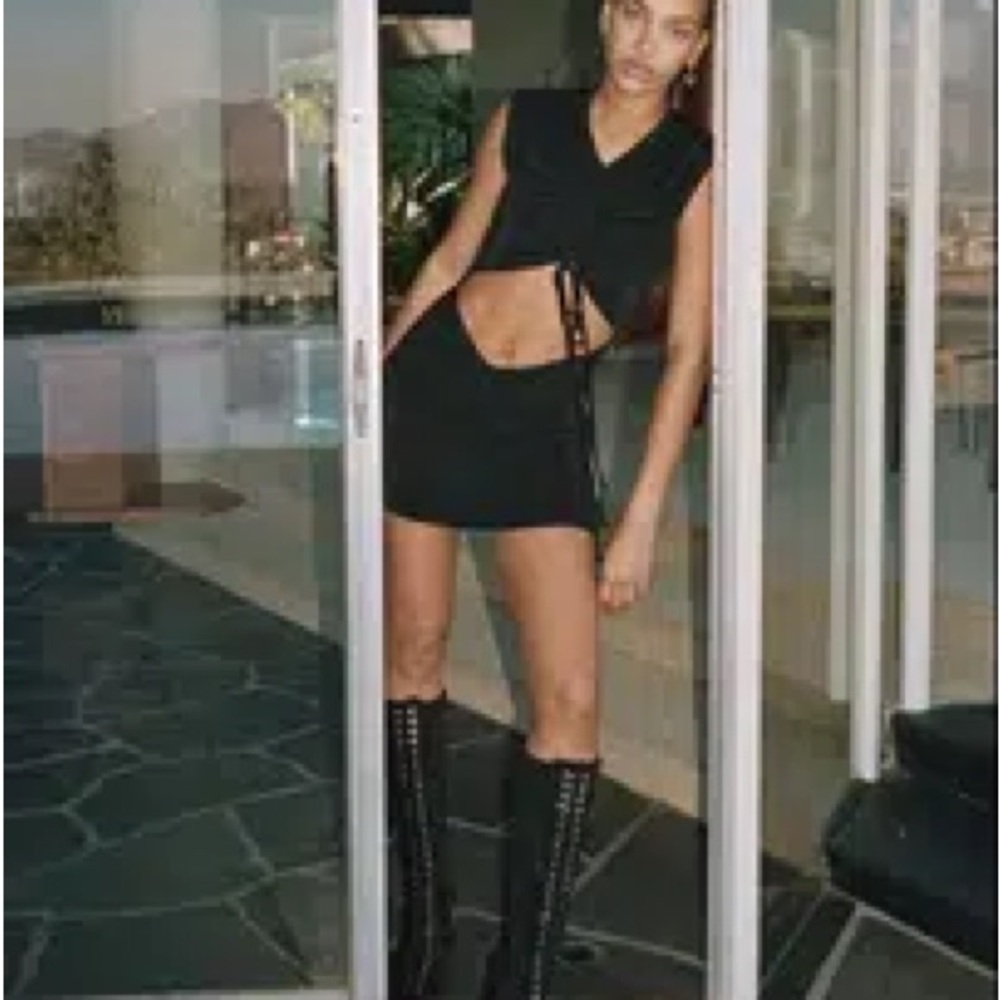 With Jean Roxy dress in black